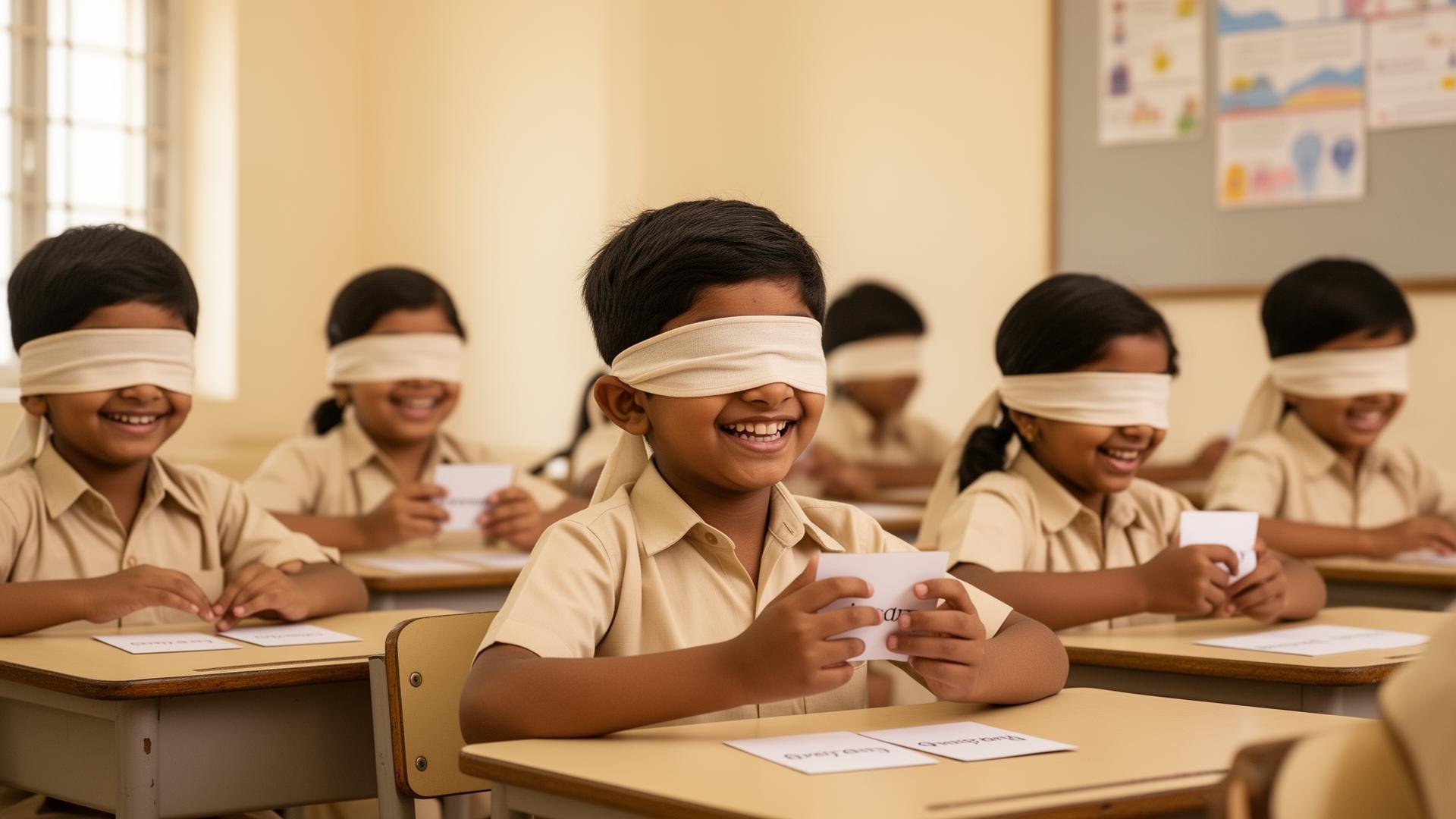 Children practising midbrain activation in a warm classroom